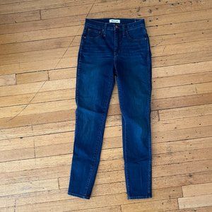 Madewell 10-in high rise skinny in Hayes wash